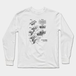 1961 Toy Building Brick (Lego) Patent Drawing - 001 Dark Long Sleeve T-Shirt